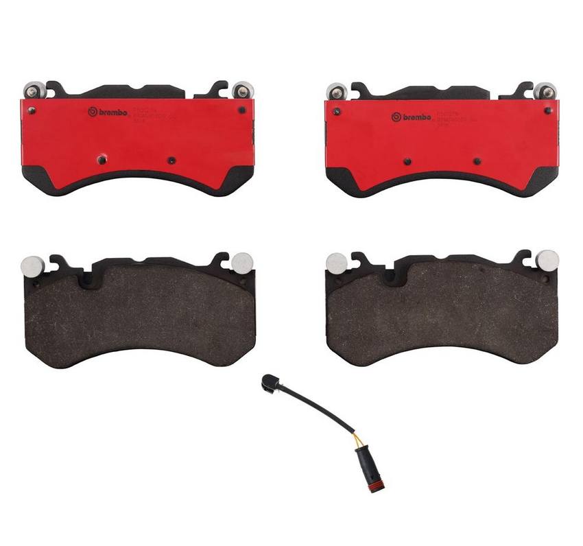 Mercedes Brakes Set Kit - Pads Front (Ceramic) (with Sensor) 008420412028 - Brembo 2128900KIT